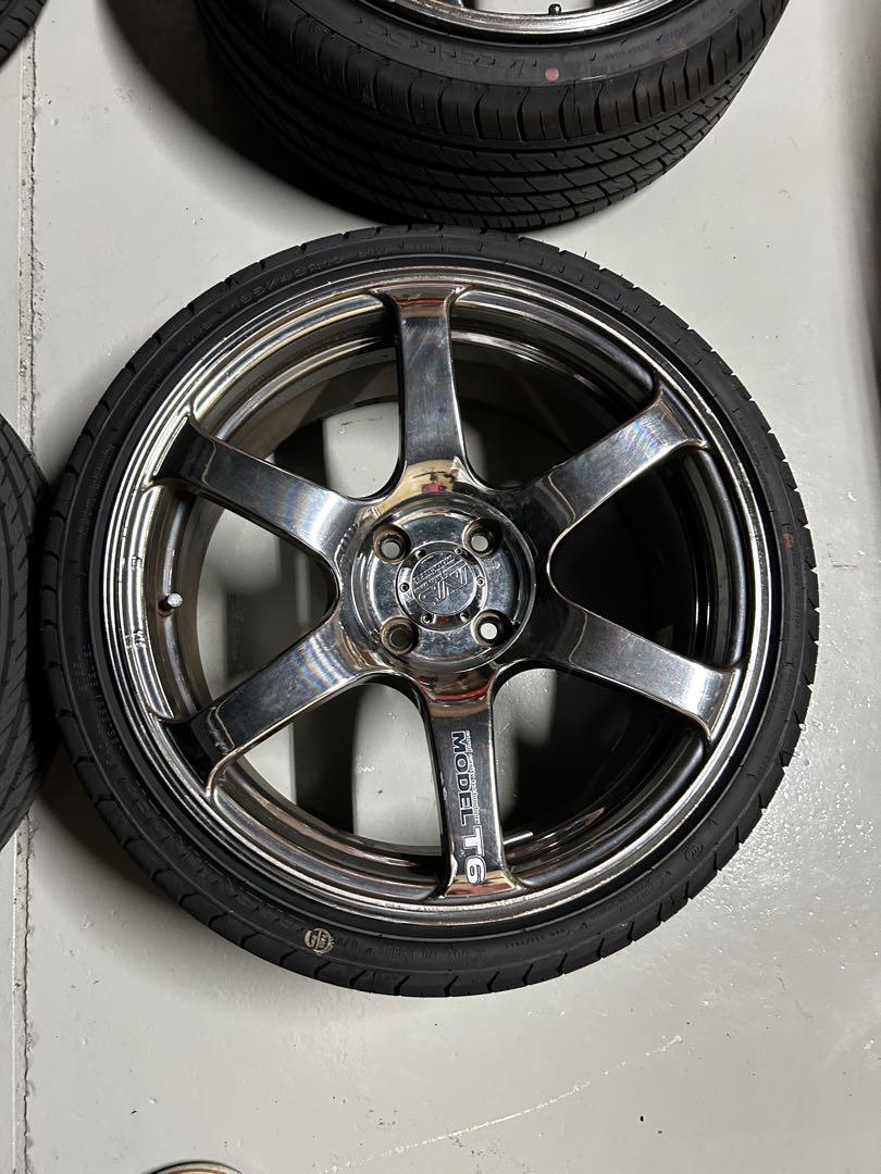 【引き取り限定】AVS MODEL T6 クローム PCD100 4H 4穴