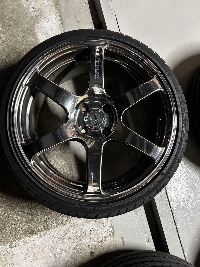 【引き取り限定】AVS MODEL T6 クローム PCD100 4H 4穴