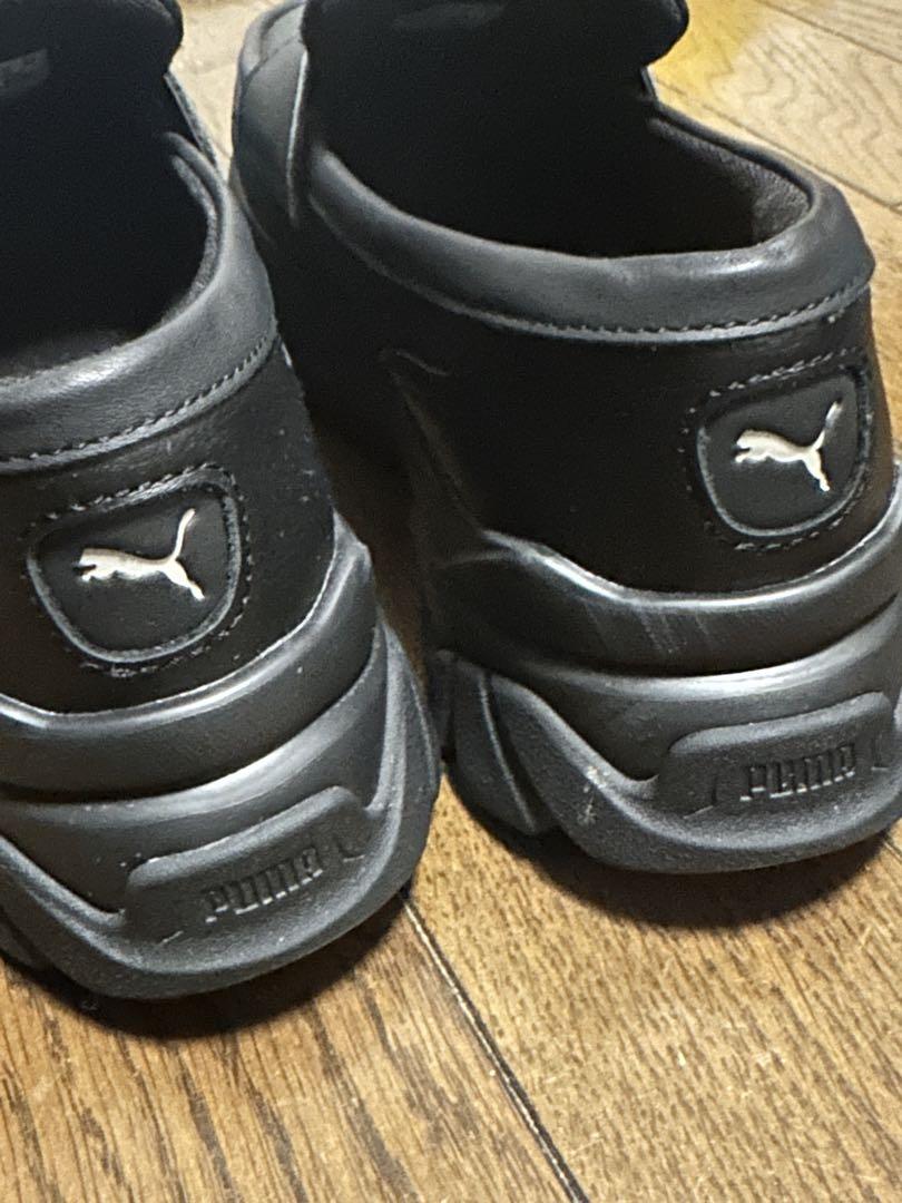 PUMA ブラック ローファー 厚底