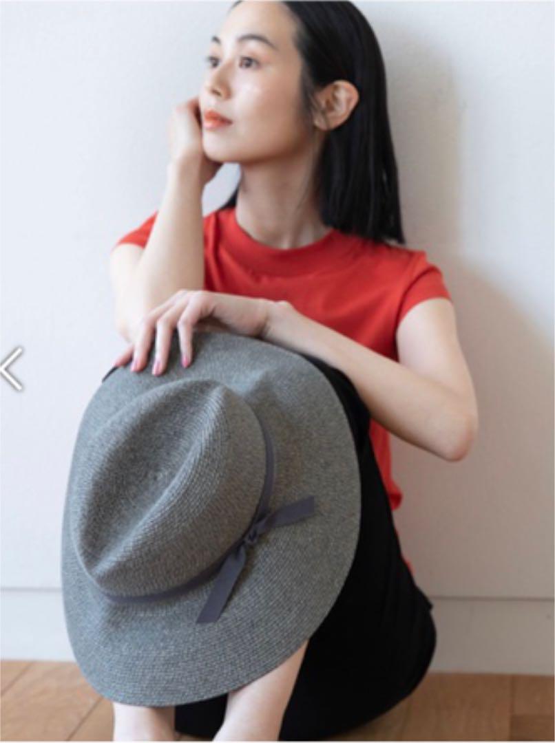 新品　chisaki ENRIE ナチュラル chisaki(チサキ) つば広ペーパーブレード中折れ帽 ENRIE