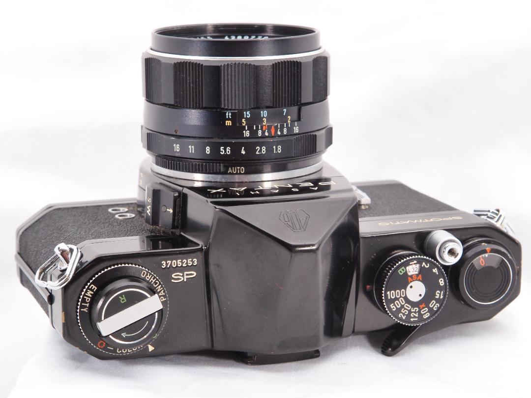 Pentax SP 黒 55 mm f/1.8 分解整備済　露出計正常 保証付 Pentax SPの分解｜フィルムカメラ修理のアクアカメラ