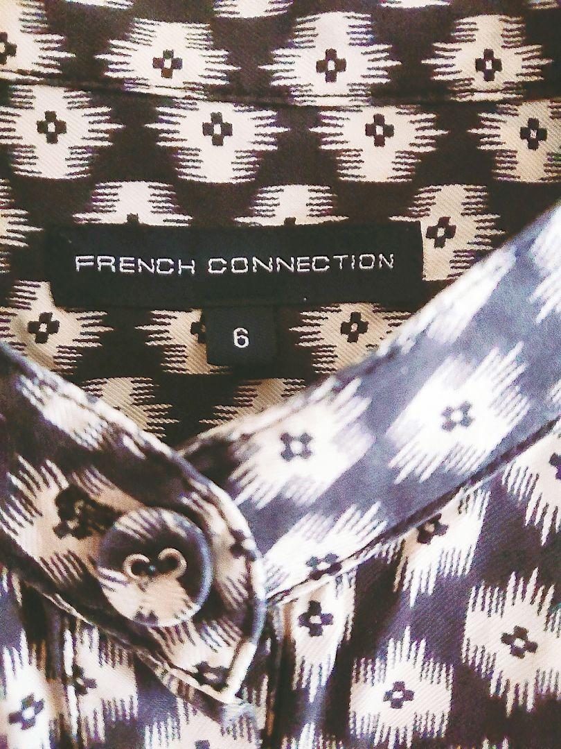 D220271 FRENCH CONNECTION 総柄シルク 半袖シャツ