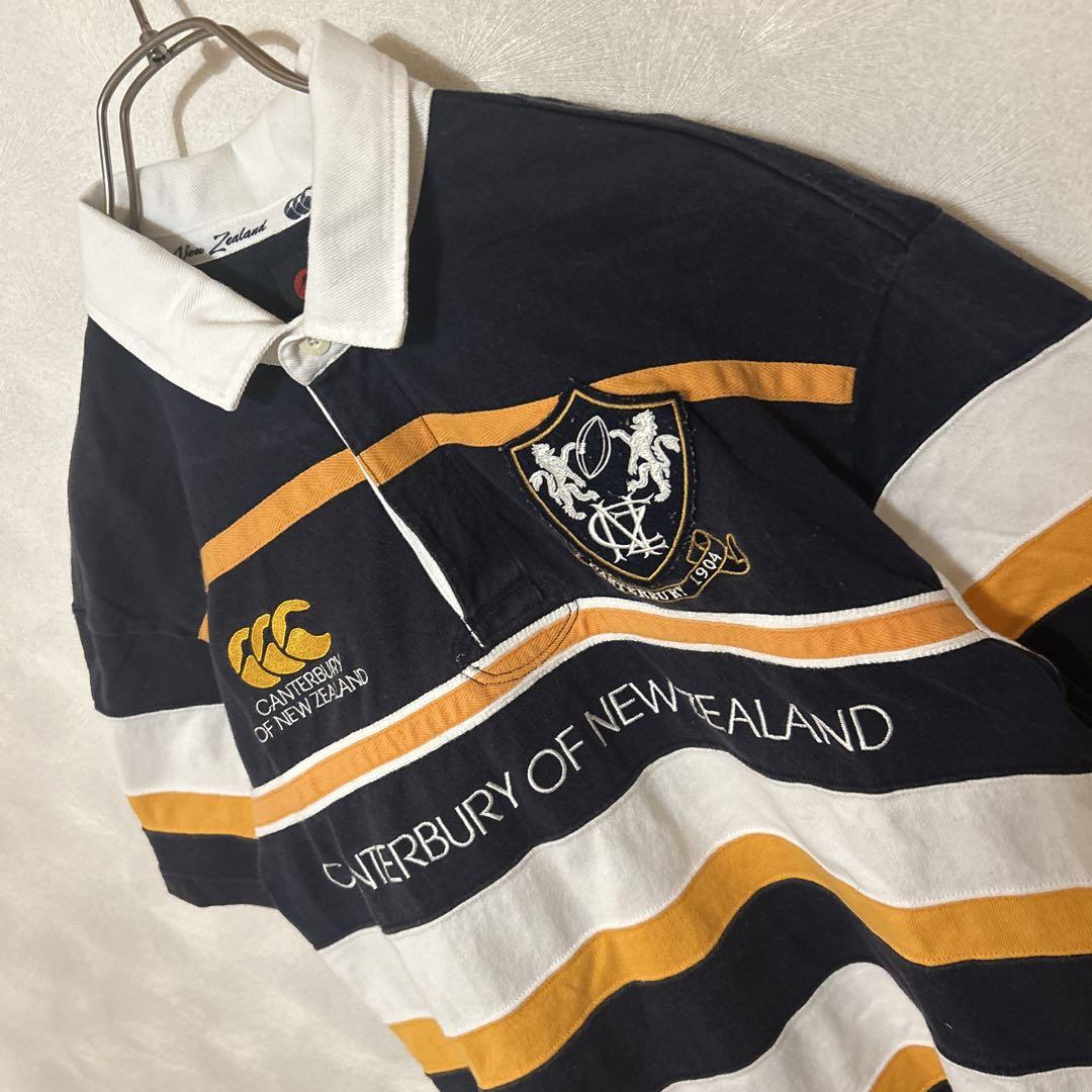【希少！新品】canterbury AUSTRALIAラガーシャツ カンタベリー キッズ ラガーシャツ 長袖 子ども用 canterbury
