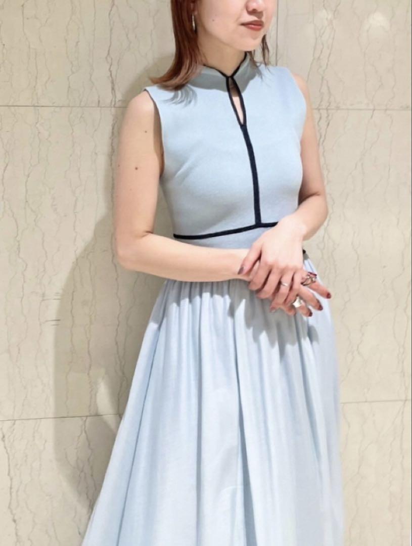 新品タグ付き》Lily Brown バイカラーラインニットコンビワンピース