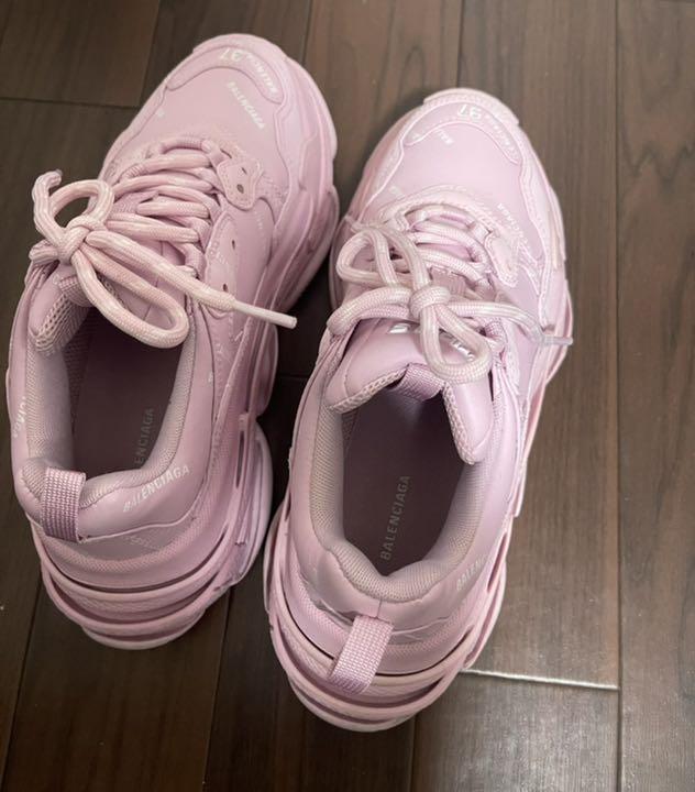 balenciaga トリプルS triple S 37 ロゴ ピンク 23.5