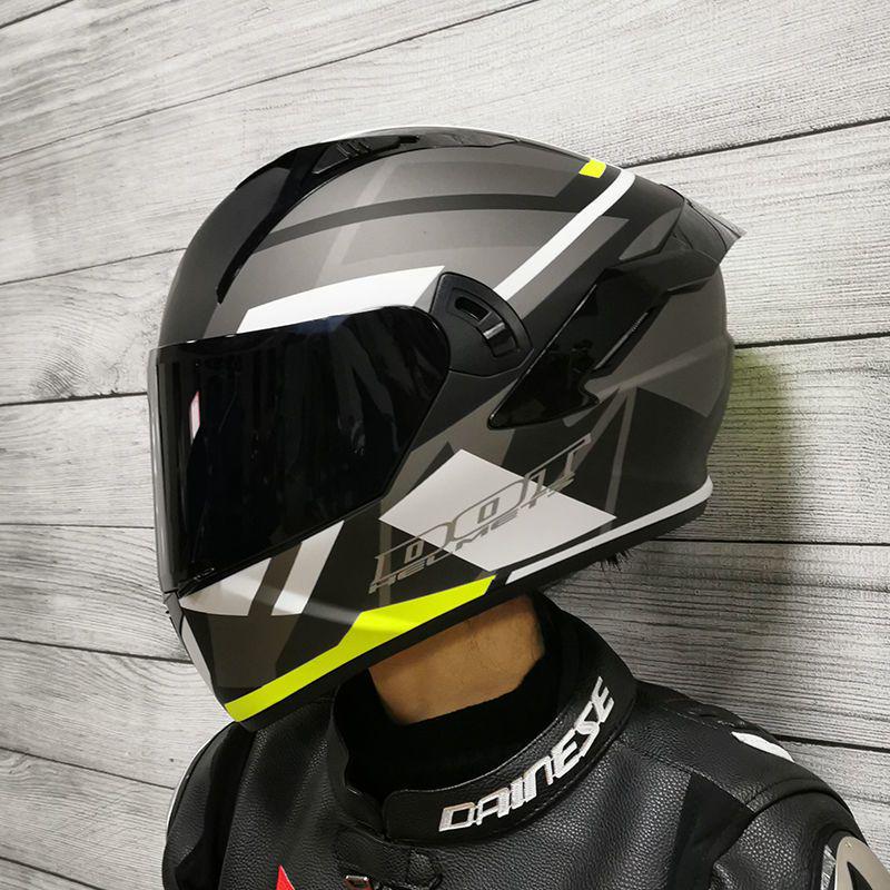 イエロー嵐DOT-X9 バイクヘルメットフルフェイスダブルシールド付き GYraI-m76466120269 新作豊富な