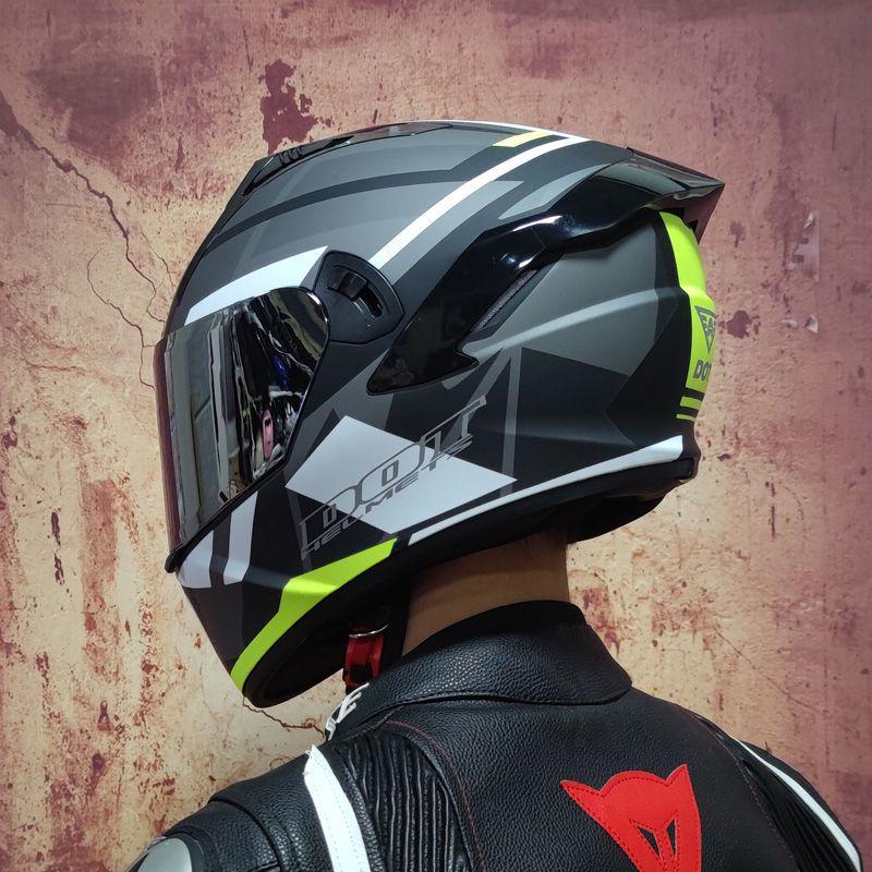 イエロー嵐DOT-X9 バイクヘルメットフルフェイスダブルシールド付き GYraI-m76466120269 新作豊富な
