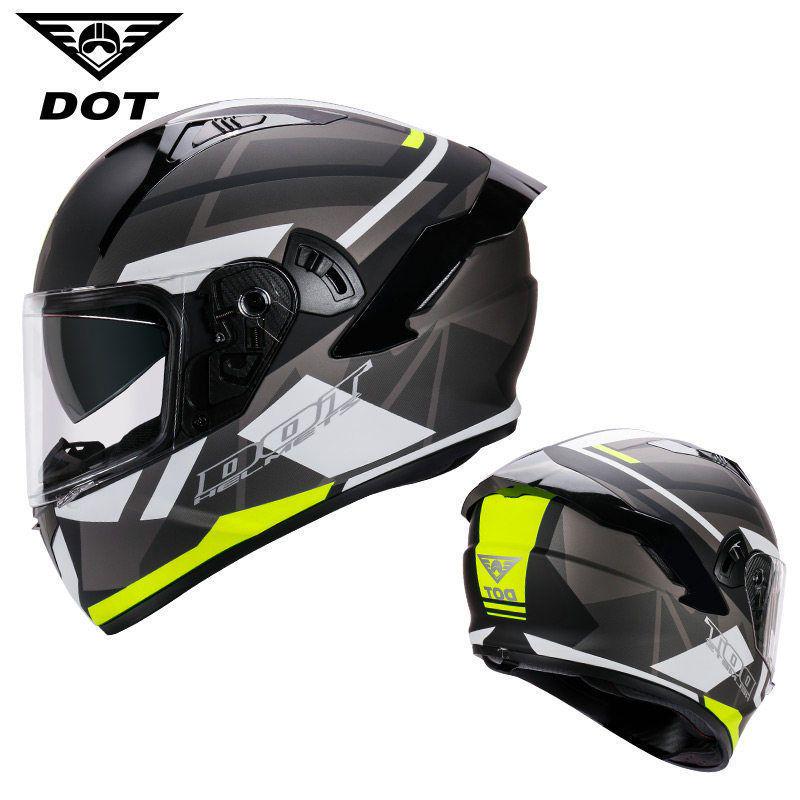 イエロー嵐DOT-X9 バイクヘルメットフルフェイスダブルシールド付き GYraI-m76466120269 新作豊富な