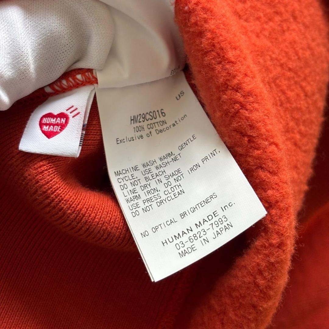 希少Lサイズ HUMAN MADE 裏起毛スウェット トレーナー ワッペンロゴ