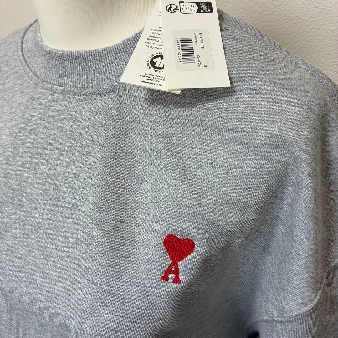 ami アミパリス グレー スウェット トレーナー Sサイズ 新品タグ付き