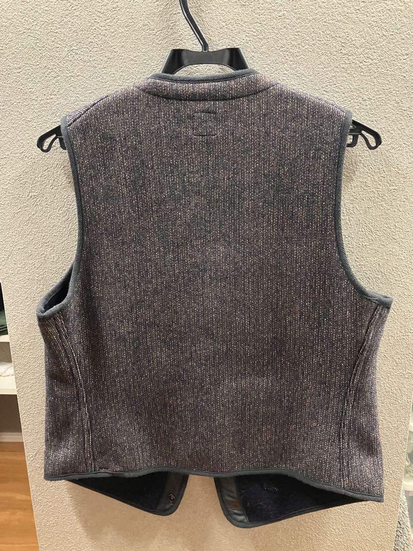 ANATOMICA ウールベスト 40／4ポケット／ブラウン×ネイビー系／美品 ANATOMICA ウールベスト 40／4ポケット／ブラウン×ネイビー系／美品