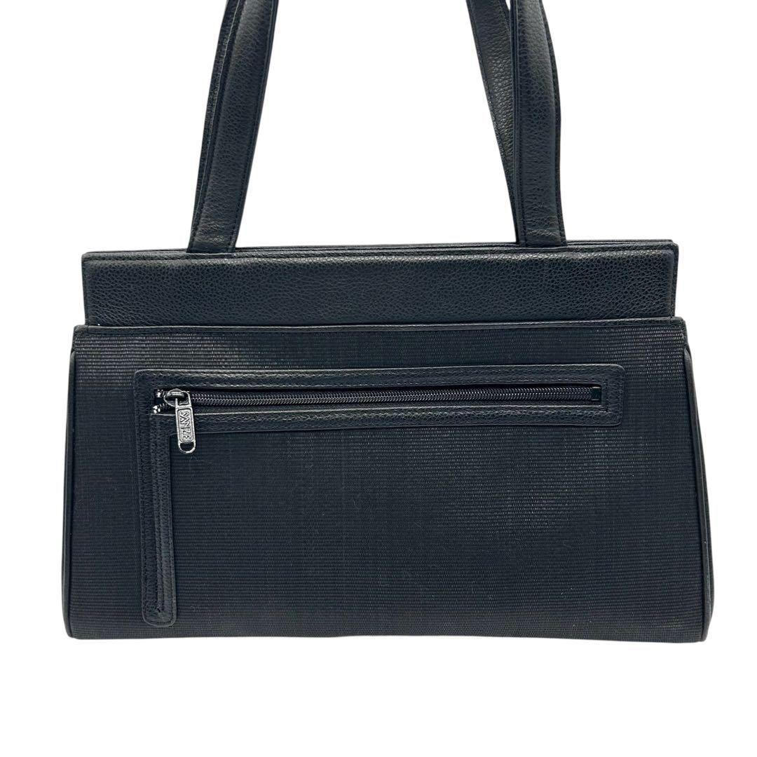 良品 943 サンゼリア ハンドバッグ ホースヘアー レザー ブラック