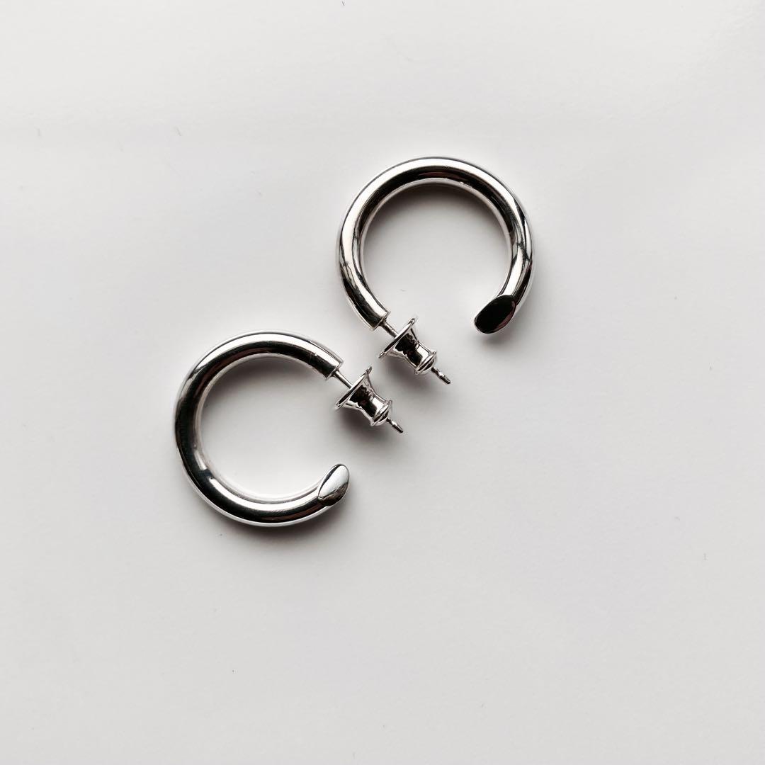【 3mm×21mm 】両耳用 シルバー925 フープピアス フォロー割します！【 3mm×21mm 】両耳用 シルバー925 フープ