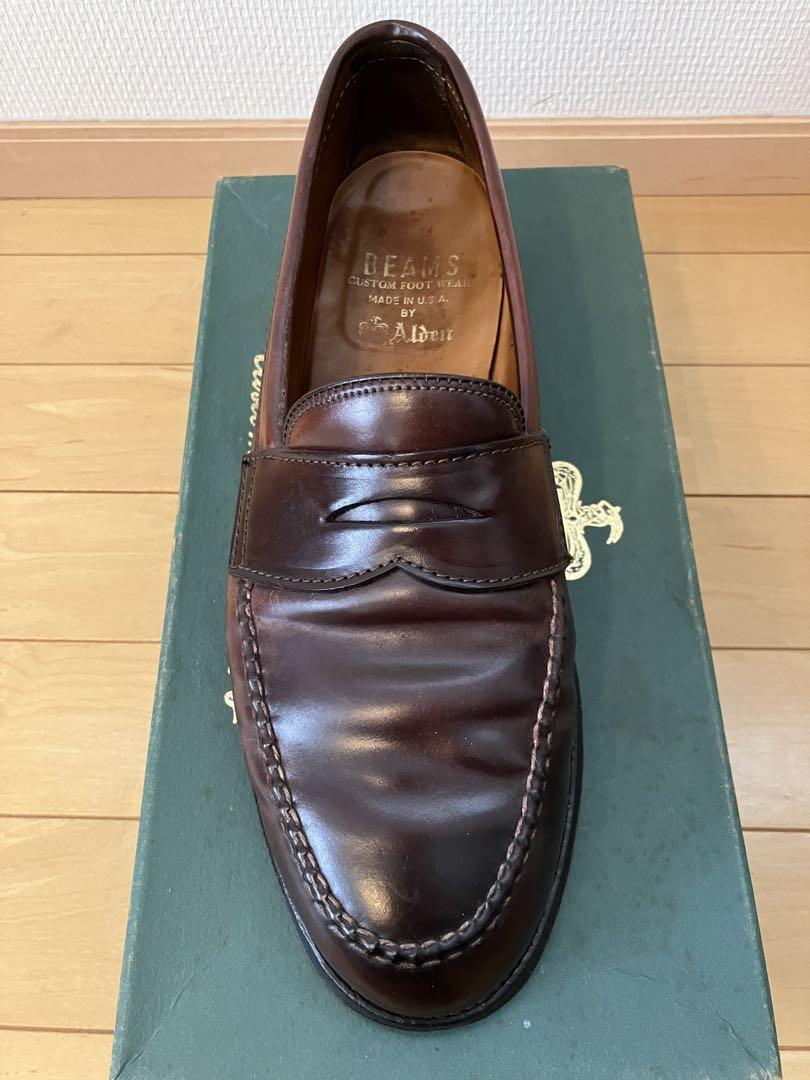 BEAMS別注 Alden 99161シェル コードバン コインローファー 8D