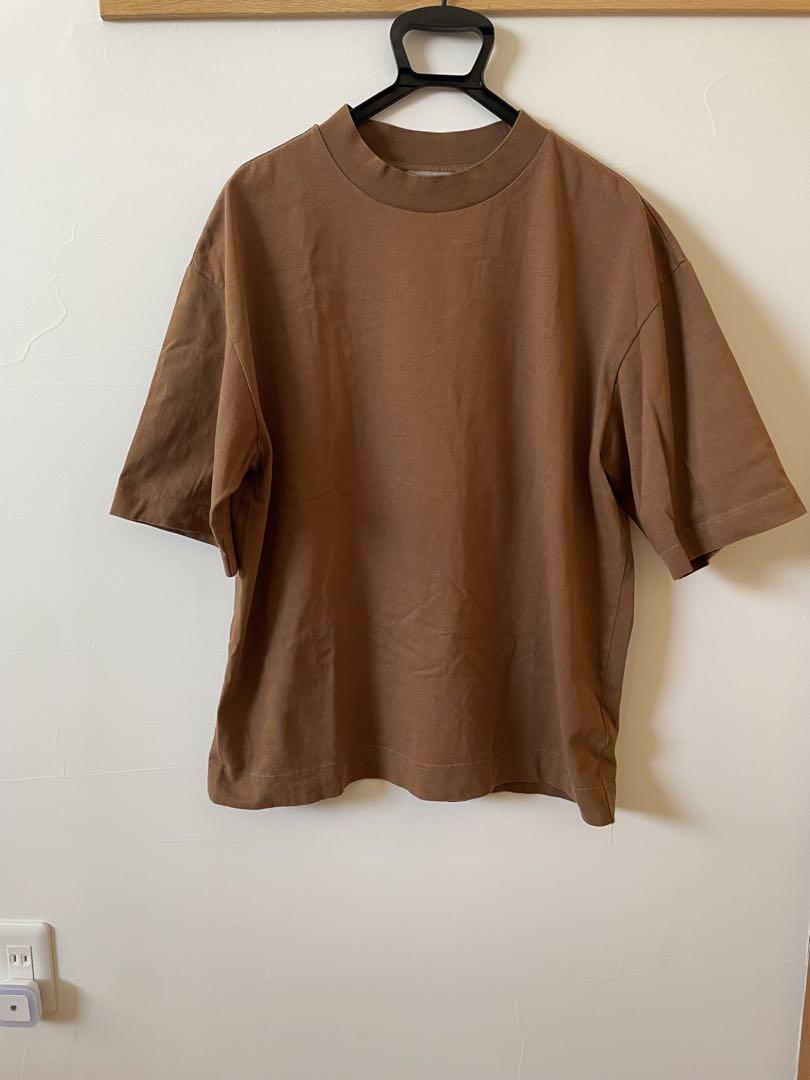 マーガレットハウエル　モックネック半袖Tシャツ ブラウン 値下げ不可