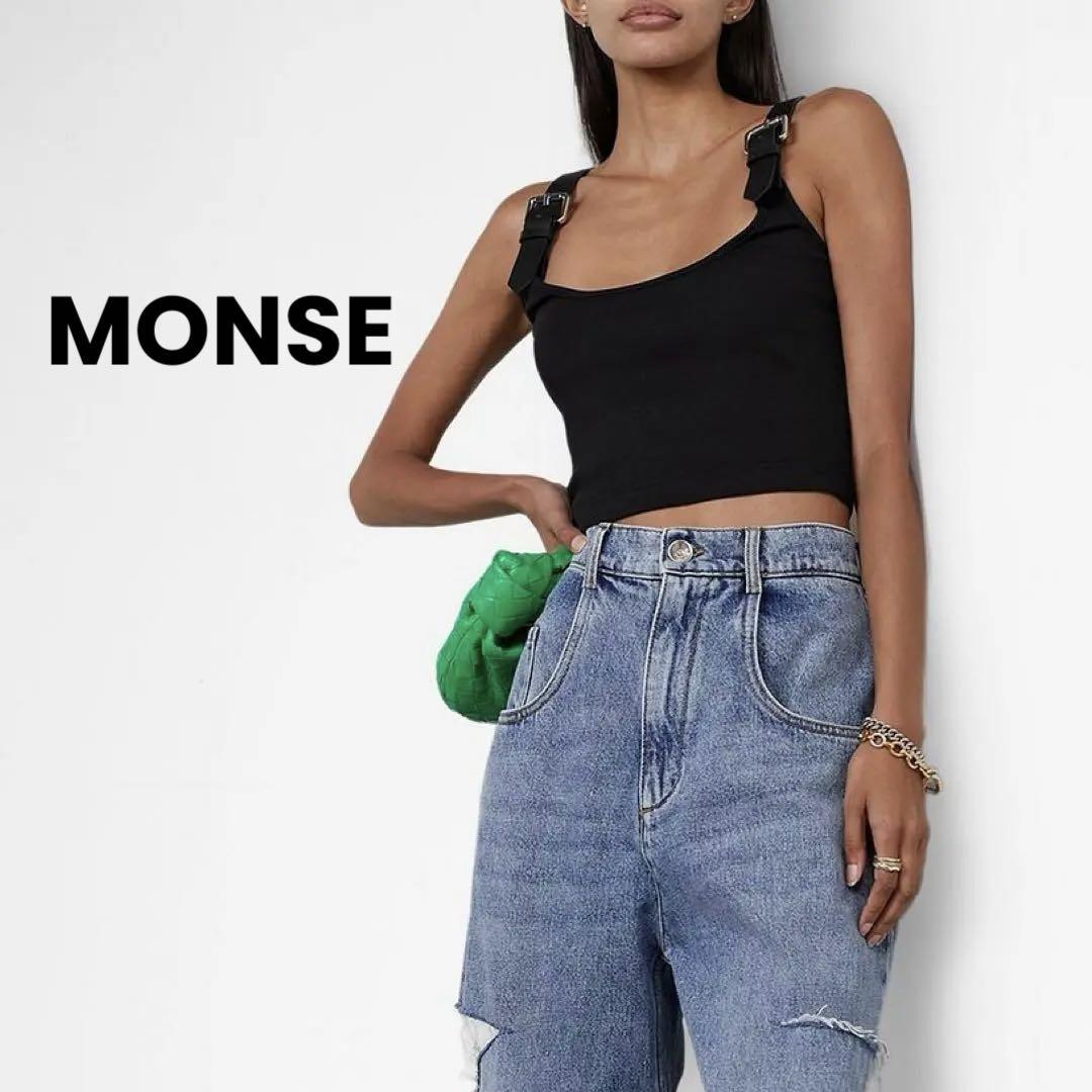 MONSE モンス レザートリム バックルトップ タンク