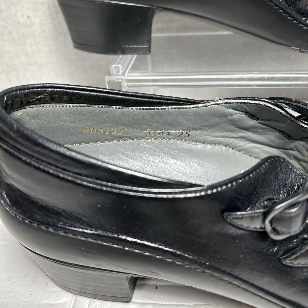 ほぼ新品✨【Bon Step】ストラップパンプス(25)3E 外反母趾　冠婚葬祭