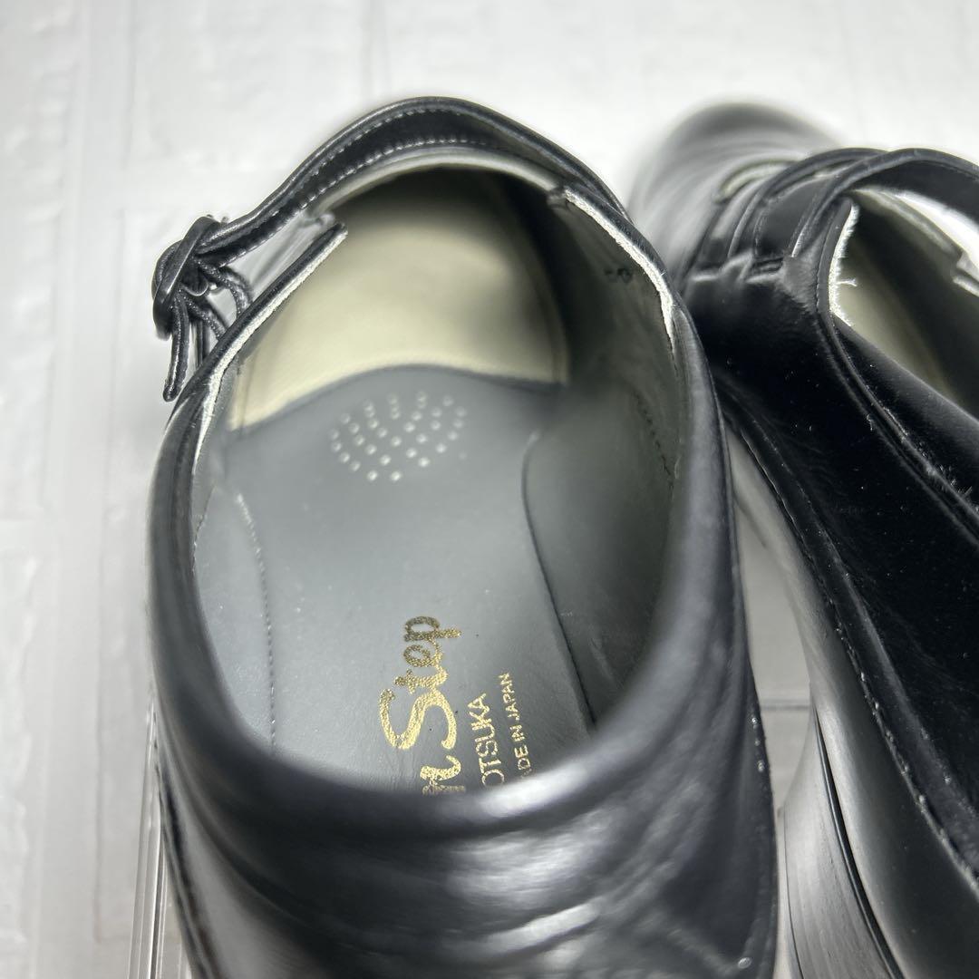 ほぼ新品✨【Bon Step】ストラップパンプス(25)3E 外反母趾　冠婚葬祭