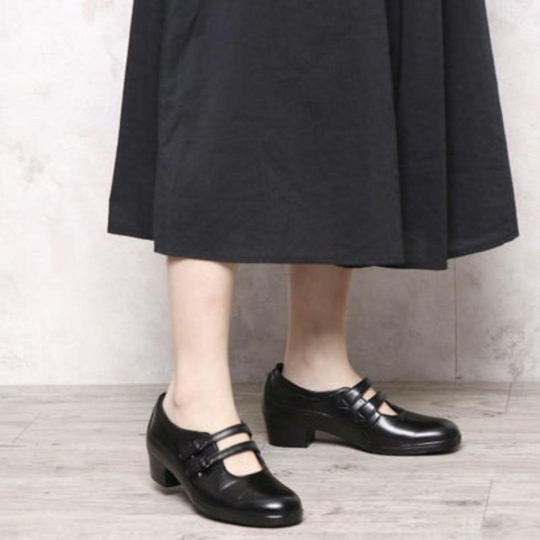【送料0円】 ほぼ新品✨【Bon Step】ストラップパンプス(25)3E 冠婚葬祭 外反母趾 靴
