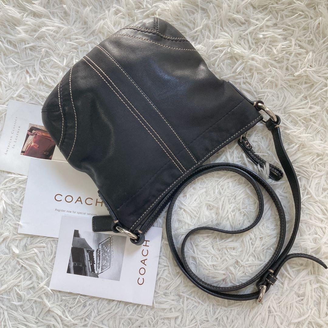 全品送料無料！ coach がま口 黒 ブラック ショルダーバッグCOACH サマーセール！