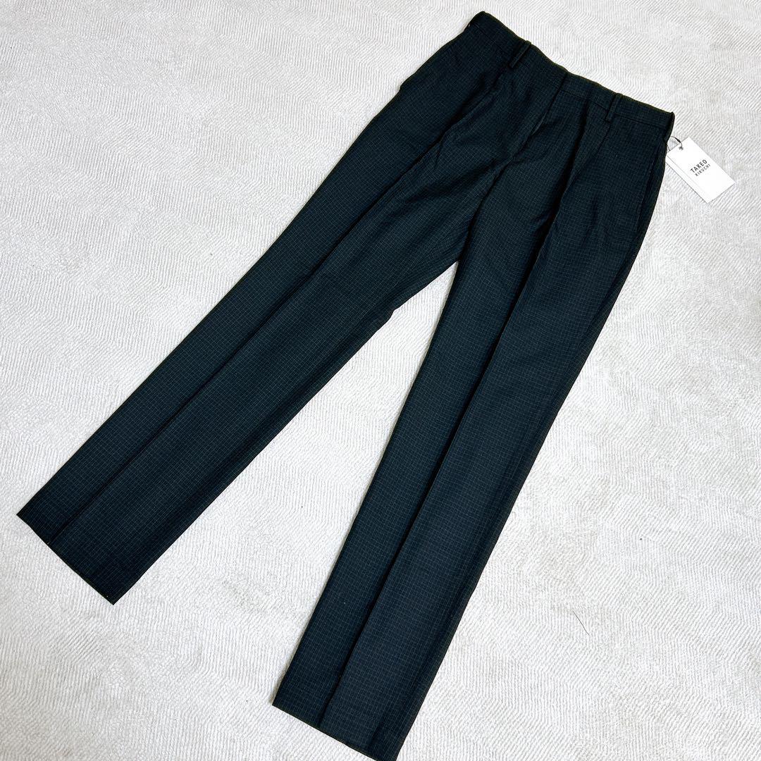 新品✨タケオキクチ　スラックス　メンズ　M ネイビー　スーツ　ズボン　パンツ