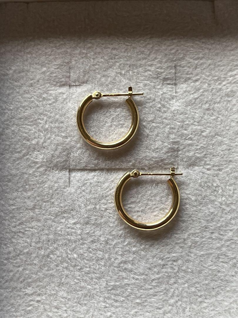 L & Co. ゴールドフープピアス k18