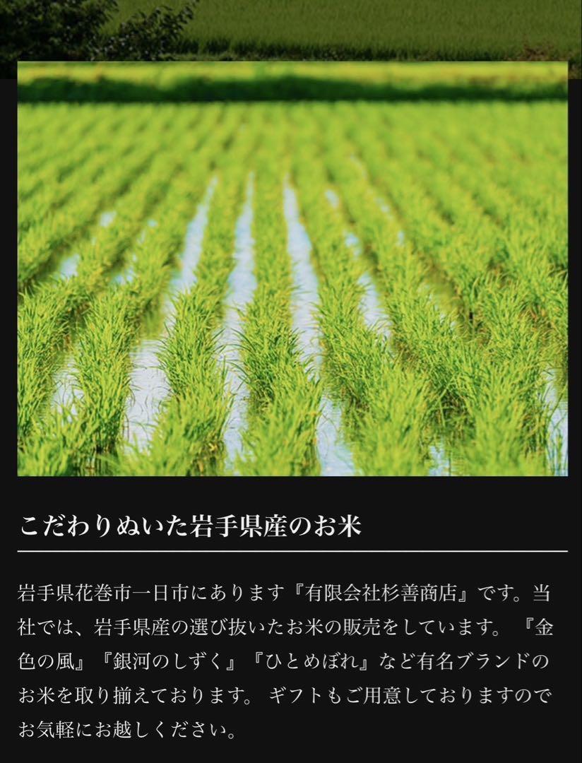 お米　精米【岩手県産銀河のしずく20kg 】（5kg×4) 7年連続特A！