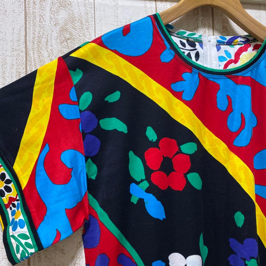 レオナール LEONARD 花柄 ワンピース ロング丈ワンピース