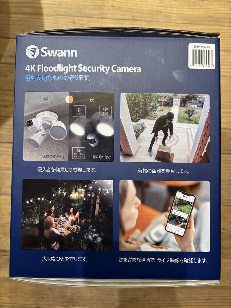 Swann Wifiフロードライト 4K 防犯カメラ