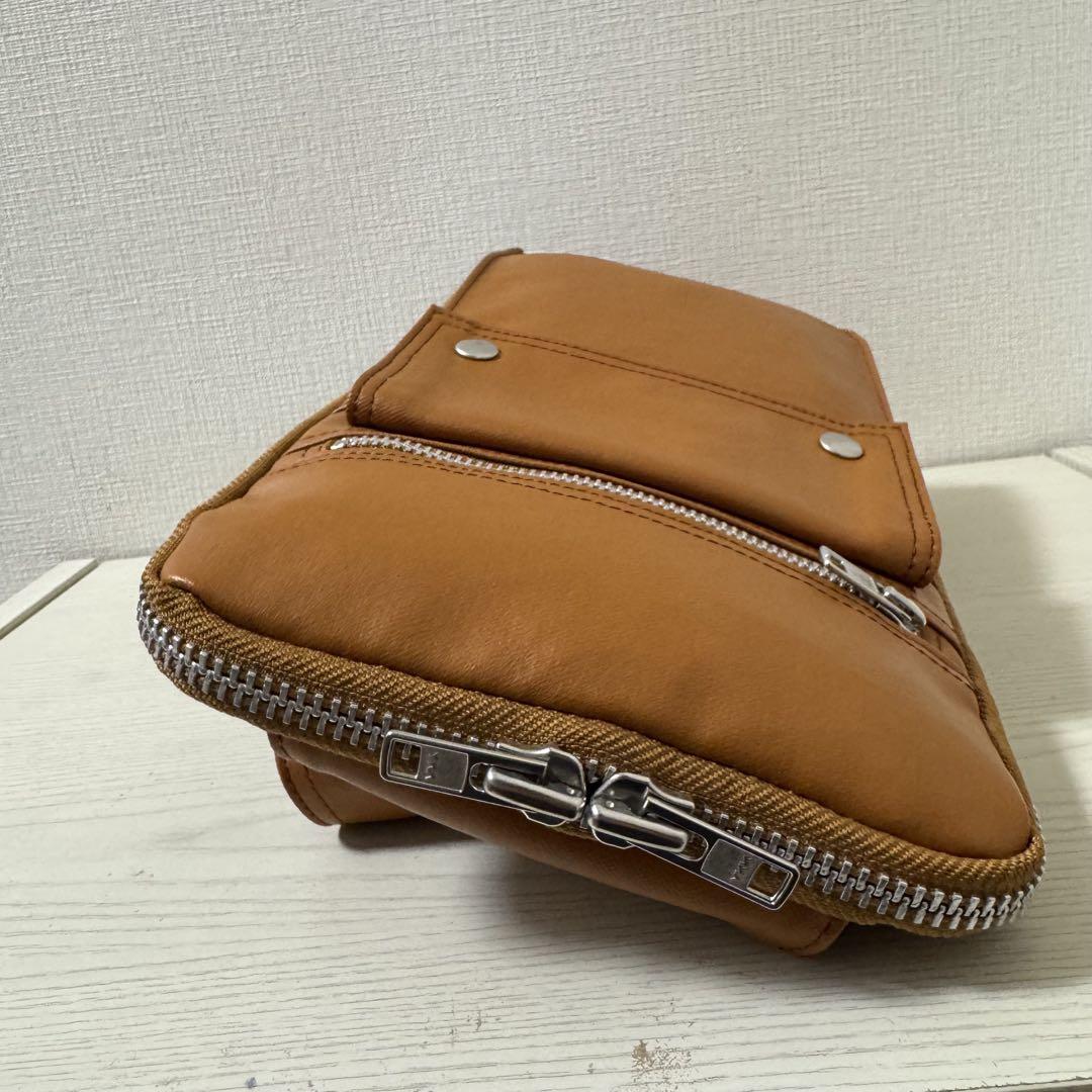 【新品同様】PORTER ポーター　フリースタイル キャメル　ボディバッグ