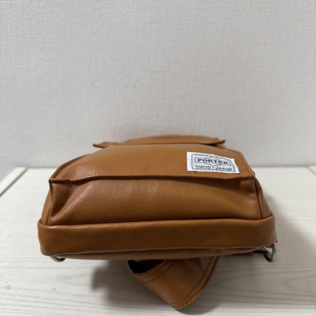 【新品同様】PORTER ポーター　フリースタイル キャメル　ボディバッグ