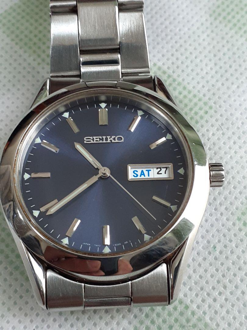 SEIKO 腕時計 クォーツ ダークブルー
