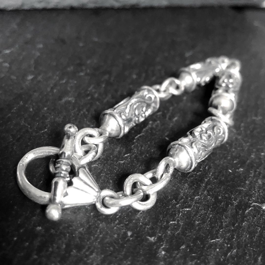 アクセサリー Vintage Silver Roller Chain Bracelet 925