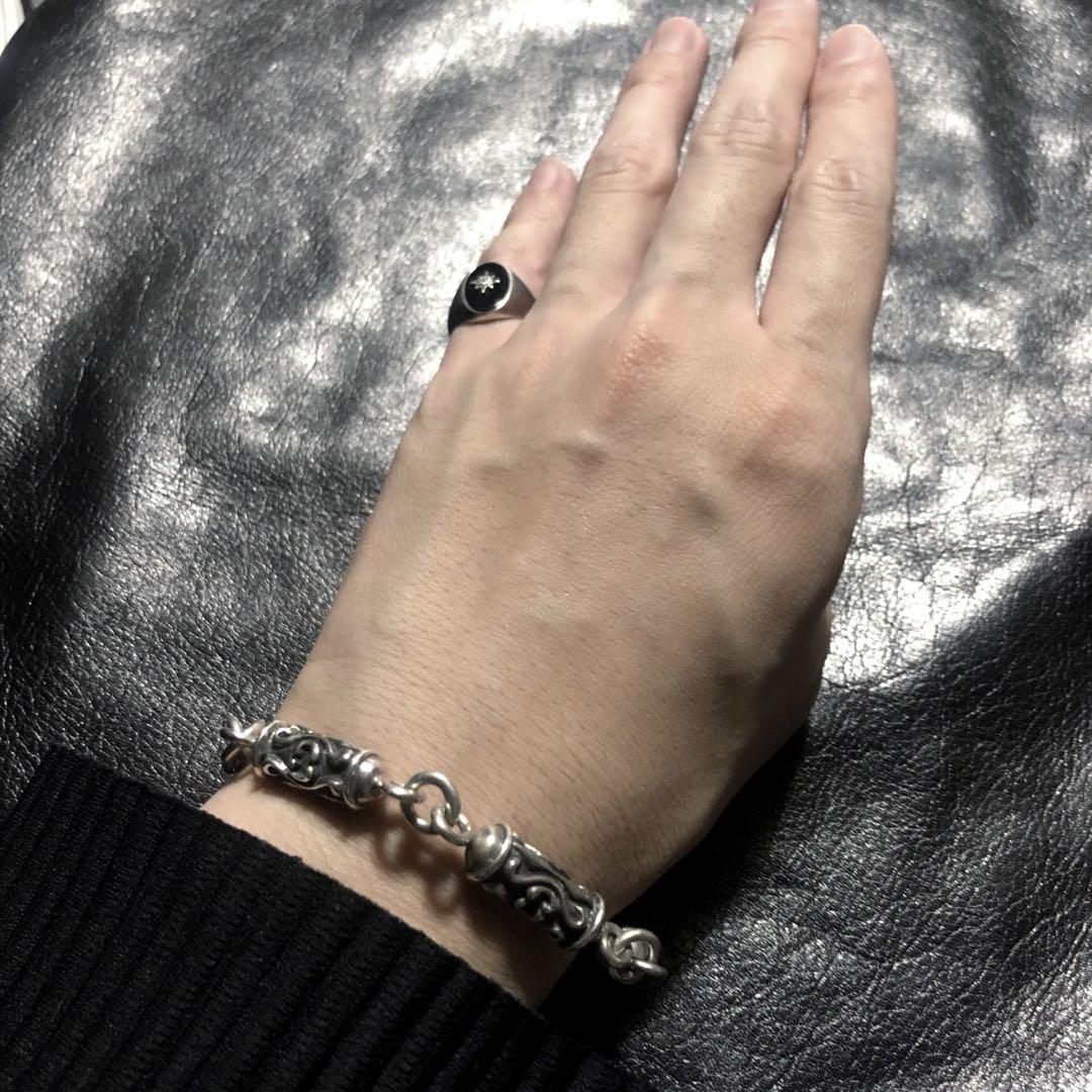 アクセサリー Vintage Silver Roller Chain Bracelet 925