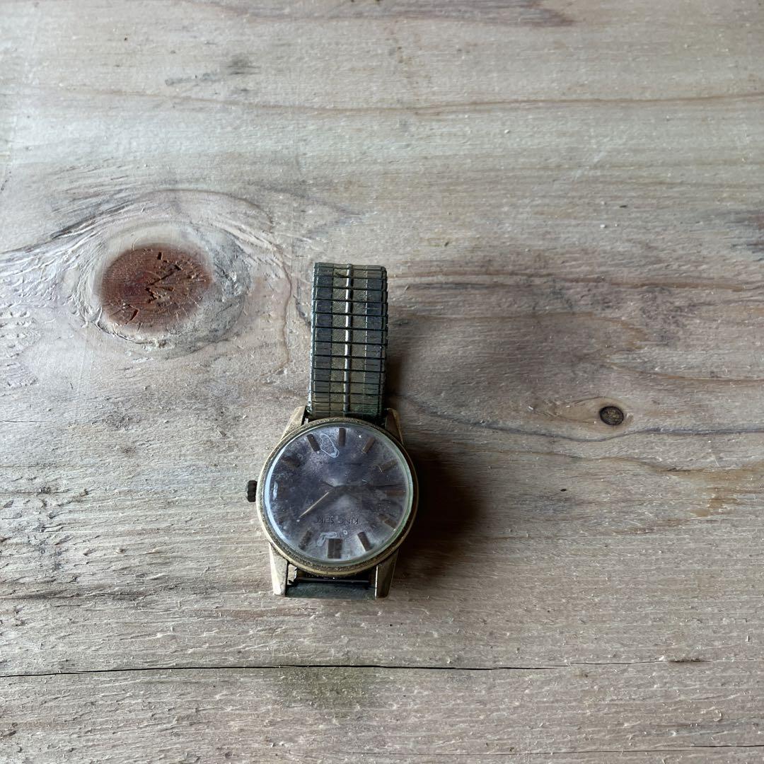 SEIKO 手巻き 腕時計 シルバー文字盤 KING SEIKO 手巻き時計 シルバー文字盤