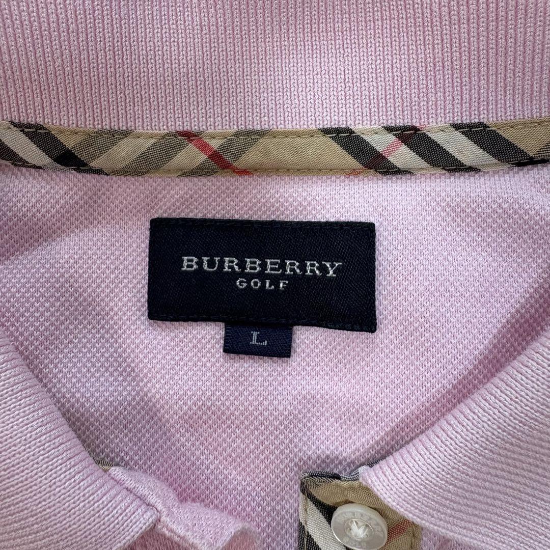 【美品】Burberry golf バーバリーゴルフ ノバチェック 半袖シャツ バーバリー ゴルフ ノバ チェック 半袖 Tシャツ ポロシャツ L