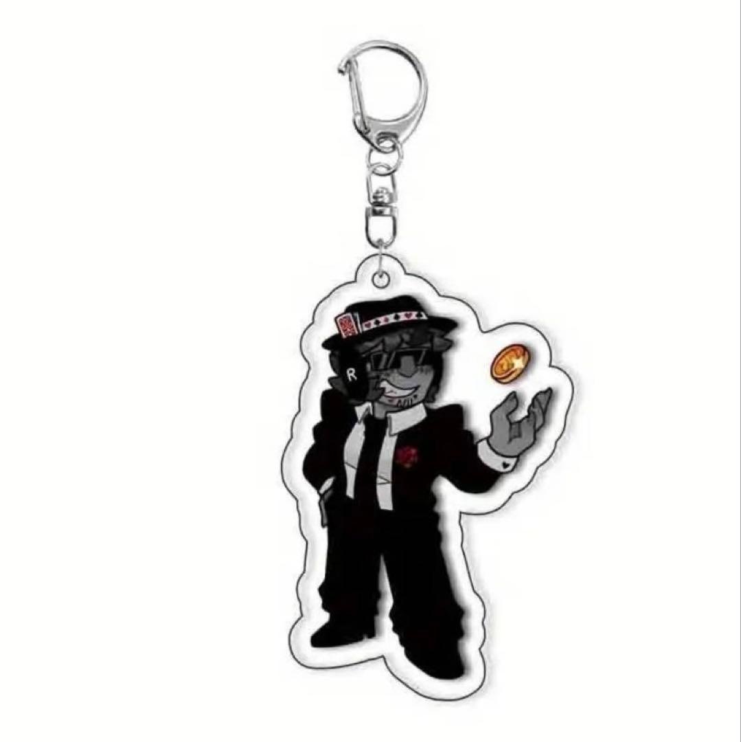 スーツ男性キャラクター アクリルキーホルダー ロブロックス フォーセイクン アクリルキーホルダー 黒いスーツ