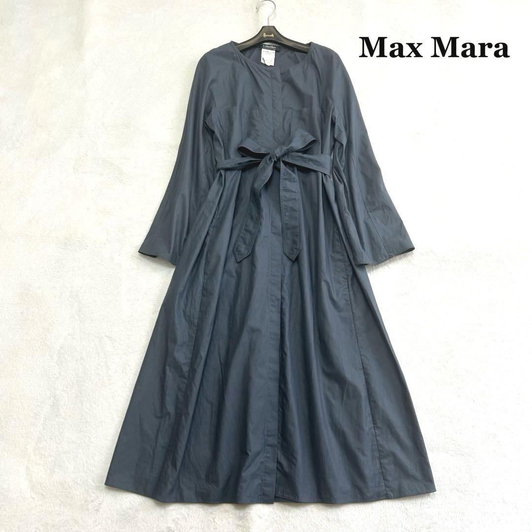 雑誌掲載 MAX MARA ロゴ ALCADE ポプリン 長袖 シャツワンピース MAX MARAポプリンTシャツドレスMAX MARA Agora dress関税込み