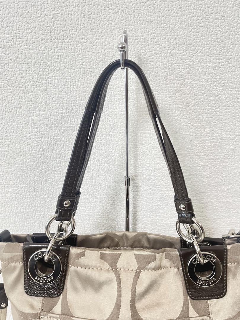 極美品】COACH コーチ ショルダーバッグ 2WAY トートバッグ チャーム