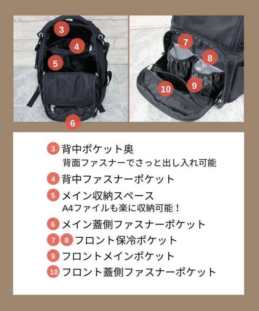 【かな】　20L マザーズリュック　撥水　スウィートマミー