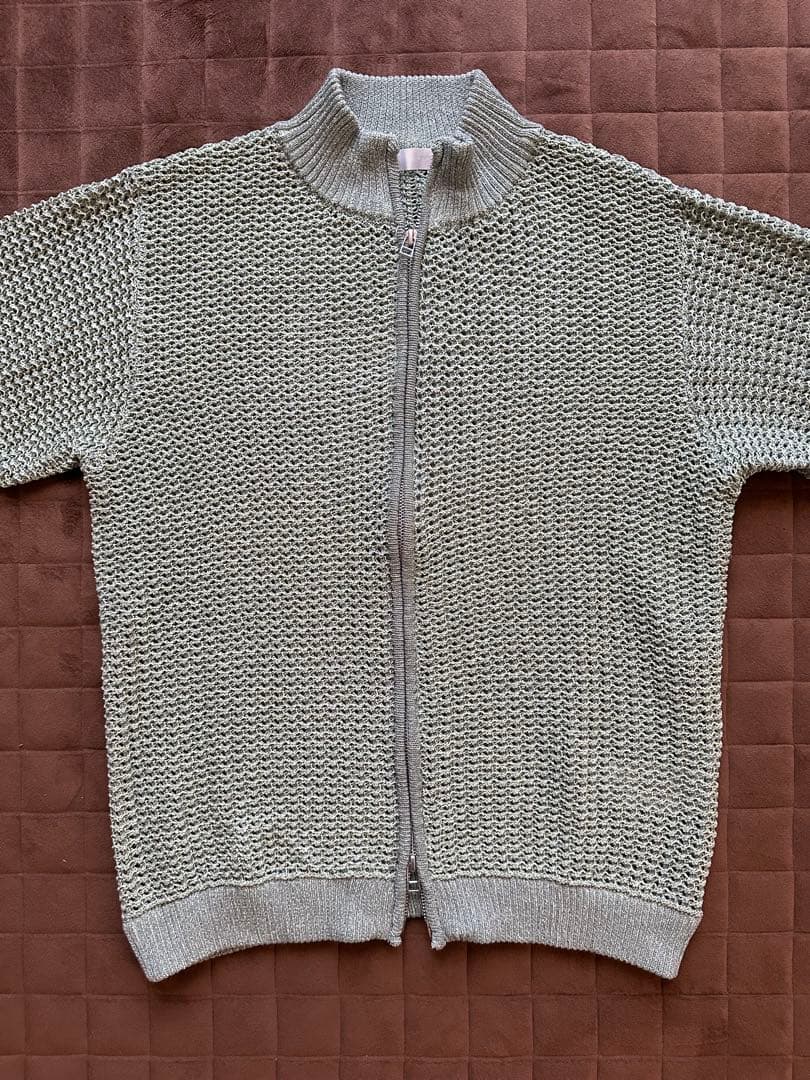 ミントグリーン ジッパー付きニット