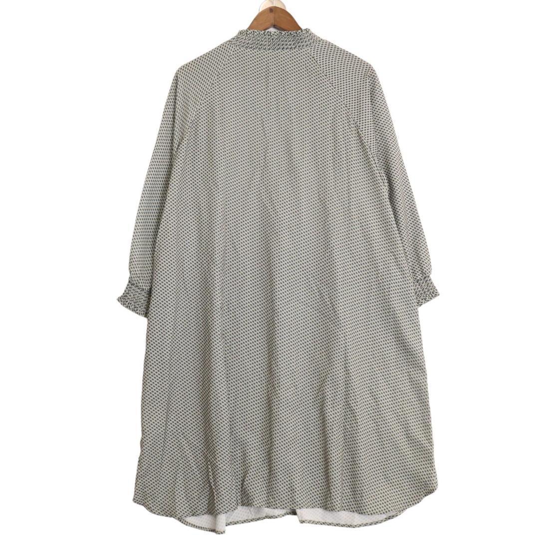 ★新品★未使用★タグつき★　春秋　ワンピース　ひざ下～ミモレ丈　総柄　グリーン系