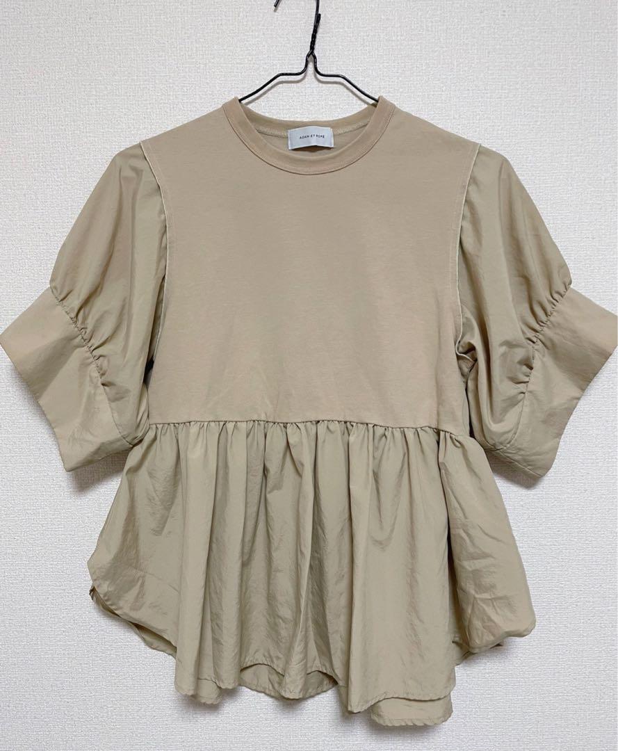 美品　アダムエロペ　ペプラムトップス