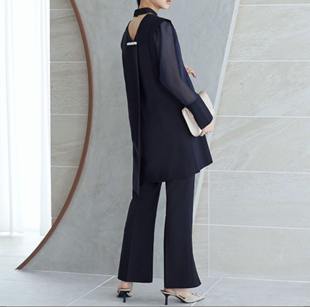 RUIRUE BOUTIQUE セットアップ パンツドレス ネイビー