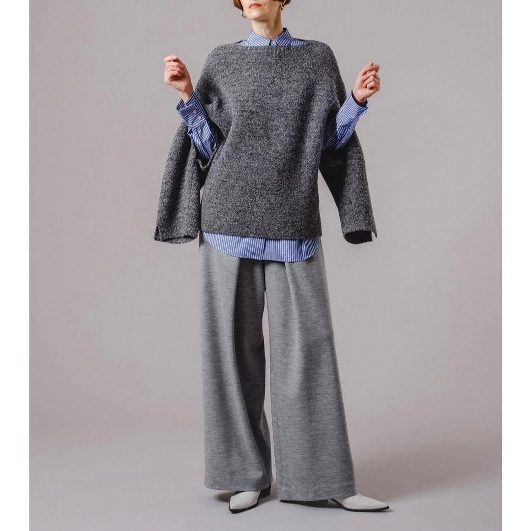 未使用DOMELLEドメルニットセーターネイビーVERMEIL par iena 未使用DOMELLEドメルニットセーターネイビーVERMEIL par iena