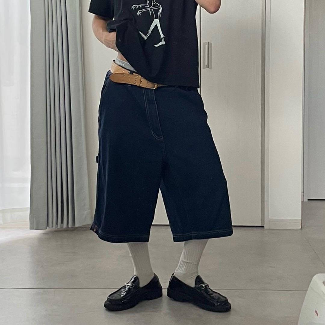 激安ブランド Jorts 極太 バギーショーツ bboy デニムショーツ ハーフデニム パンツ