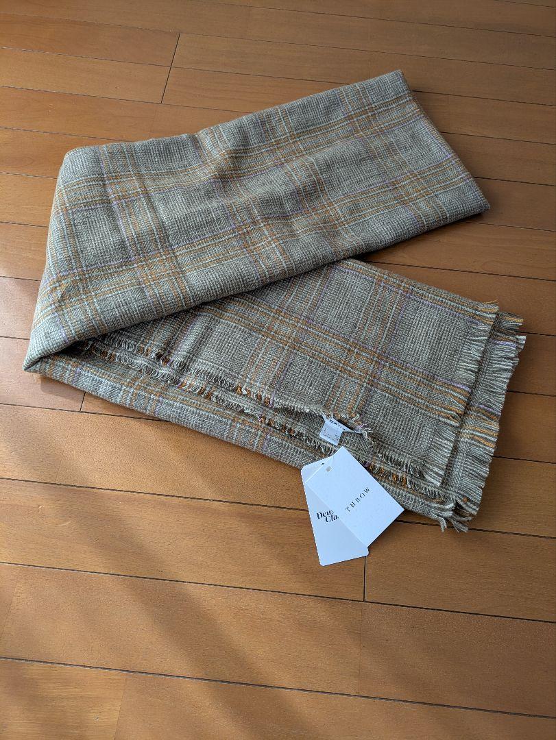 未使用 THROW スロー 大判 ストール マフラー ブランケット カシミヤ