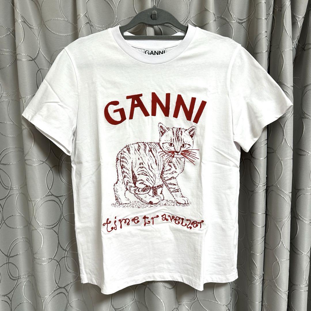 正規品販売！ ガニー GANNI Tシャツ 猫 Sサイズ トップス