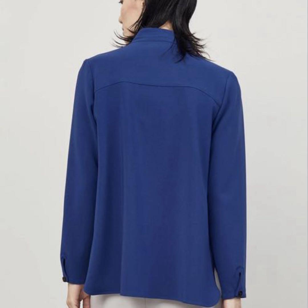 SOÉJU スタンドカラータックブラウス color Blue size:M