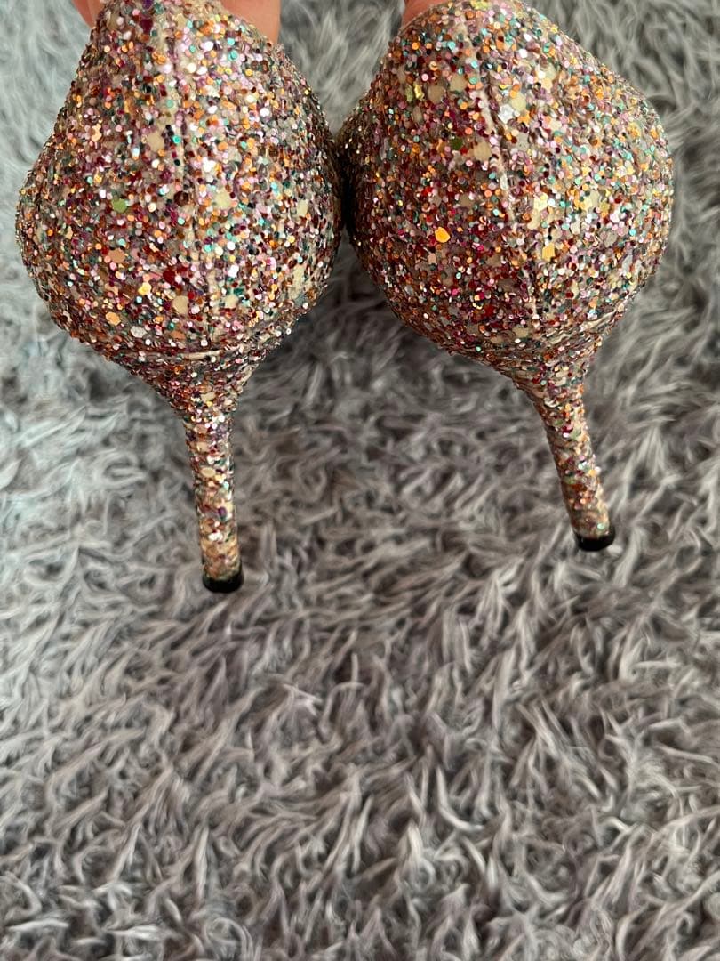 ジミーチュウ キラキララメ グリッター ポインテッドトゥ ハイヒール ジミーチュウ キラキララメ グリッター ポインテッドトゥ ハイヒール